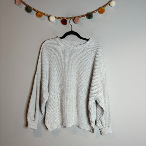 aerie Sweaters - Aerie grey ribbed oversized sweater